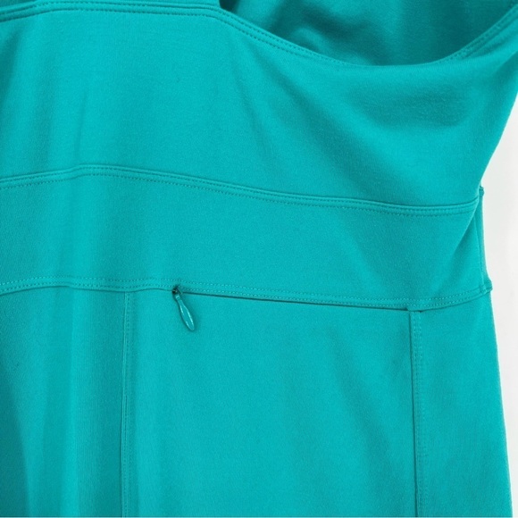Toad&Co Dress Womens Small Tech Tomboy Racerback Shelf Bra Pocket Stretch Teal - Picture 6 of 12